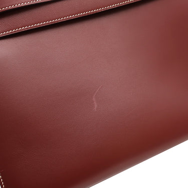 エルメス HERMES ケリー32 外縫い ルージュアッシュ ヴォーシャモニー 2WAYバッグ ゴールド金具 赤茶