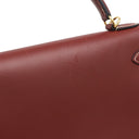 エルメス HERMES ケリー32 外縫い ルージュアッシュ ヴォーシャモニー 2WAYバッグ ゴールド金具 赤茶