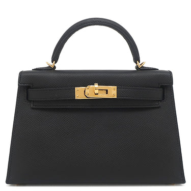 エルメス HERMES ミニケリードゥ 外縫い ブラック ヴォーエプソン 2WAYバッグ ゴールド金具 ショルダー 2024年製