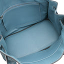 エルメス HERMES バーキン35 ブルージーン トゴ ハンドバッグ シルバー金具 青