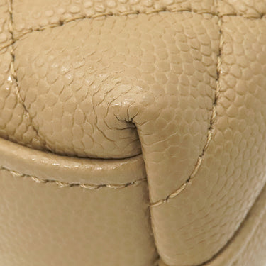 シャネル CHANEL ココハンドル ミニミニ AP4244 ベージュ レザー キャビアスキン ショルダーバッグ ゴールド金具 トップハンドル