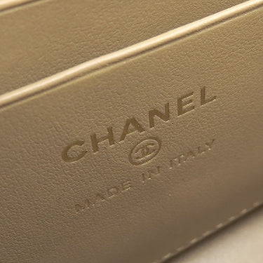 シャネル CHANEL ココハンドル ミニミニ AP4244 ベージュ レザー キャビアスキン ショルダーバッグ ゴールド金具 トップハンドル