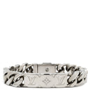 ルイヴィトン LOUIS VUITTON チェーンブレスレット モノグラム M00270 シルバー メタル ブレスレット ロゴプレート