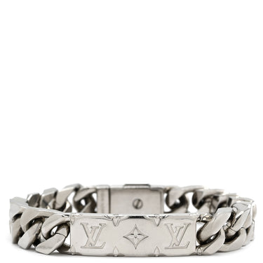 ルイヴィトン LOUIS VUITTON チェーンブレスレット モノグラム M00270 シルバー メタル ブレスレット ロゴプレート