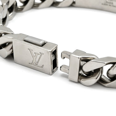 ルイヴィトン LOUIS VUITTON チェーンブレスレット モノグラム M00270 シルバー メタル ブレスレット ロゴプレート