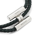 エルメス HERMES トゥルニ トレッセ グリーン スイフト メタル ブレスレット シルバー金具 緑 レザーブレス