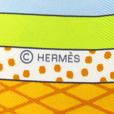 エルメス HERMES ツイリー ソレイユ×ヴェールフルオ シルク スカーフ 【GRAND THEATRE NOUVEAU/グランテアトルヌーヴォー】