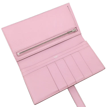 エルメス HERMES ベアンスフレ モーヴシルベストル ヴォーエプソン 長財布 シルバー金具 二つ折り財布