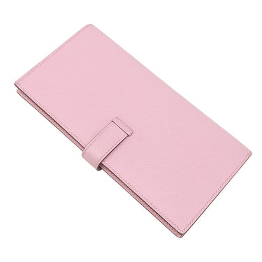 エルメス HERMES ベアンスフレ モーヴシルベストル ヴォーエプソン 長財布 シルバー金具 二つ折り財布