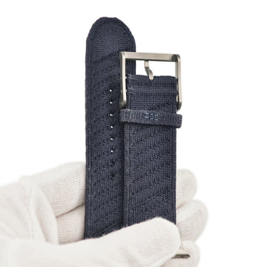エルメス HERMES 純正 アップルウォッチ 44 45 46 49mm用 ブルーニュイ ナイロン チタン 腕時計パーツ アンメール ニットナイロン ベルト 35ｍｍ 尾錠付き