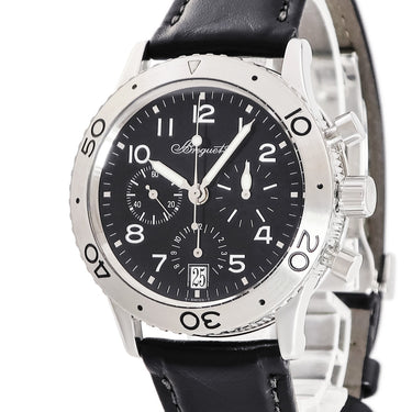 腕時計 ブレゲ BREGUET タイプXX トランスアトランティック 3820ST/H2/3W6 自動巻き メンズ OH済 フライバック クロノグラフ 黒