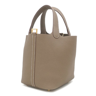 エルメス HERMES ピコタンロックPM エトゥープ トリヨンクレマンス ハンドバッグ ゴールド金具 新品 未使用 グレージュ 2025年製