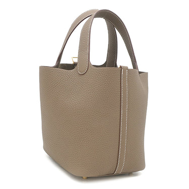 エルメス HERMES ピコタンロックPM エトゥープ トリヨンクレマンス ハンドバッグ ゴールド金具 新品 未使用 グレージュ 2025年製
