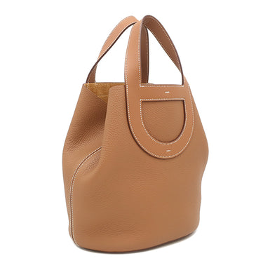 エルメス HERMES インザループ 23 ゴールド トリヨンクレマンス ヴォースイフト ハンドバッグ ゴールド金具 茶