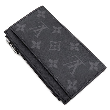 ルイヴィトン LOUIS VUITTON コインカード ホルダー M69533 ブラック×グレー レザー モノグラムエクリプスキャンバス モノグラムエクリプスリバースキャンバス コインケース シルバー金具 フラグメントケース