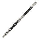 ルイヴィトン LOUIS VUITTON モノグラム チェーン M00687 シルバー×ブラック ステンレススチール L ブレスレット 黒 シルバー ツートン