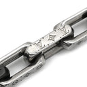 ルイヴィトン LOUIS VUITTON モノグラム チェーン M00687 シルバー×ブラック ステンレススチール L ブレスレット 黒 シルバー ツートン