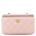 シャネル CHANEL バニティ チェーン ショルダー ピンク レザー ショルダーバッグ マットゴールド金具 CCロゴ ココボール
