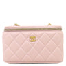 シャネル CHANEL バニティ チェーン ショルダー ピンク レザー ショルダーバッグ マットゴールド金具 CCロゴ ココボール