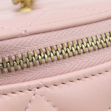 シャネル CHANEL バニティ チェーン ショルダー ピンク レザー ショルダーバッグ マットゴールド金具 CCロゴ ココボール