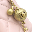 シャネル CHANEL バニティ チェーン ショルダー ピンク レザー ショルダーバッグ マットゴールド金具 CCロゴ ココボール