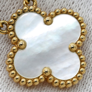 ヴァンクリーフアーペル Van Cleef & Arpels ヴィンテージ アルハンブラ ペンダント VCARA45900 パールホワイト×イエローゴールド K18YG マザーオブパール ネックレス K18YG シェル