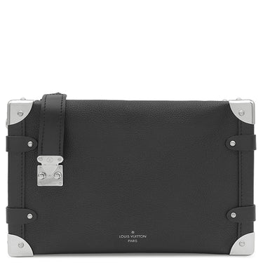 ルイヴィトン LOUIS VUITTON サイドトランク MM M25160 ブラック グレインカーフレザー 2WAYバッグ シルバー金具 斜め掛け ショルダー ハンドバッグ