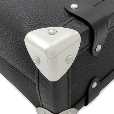 ルイヴィトン LOUIS VUITTON サイドトランク MM M25160 ブラック グレインカーフレザー 2WAYバッグ シルバー金具 斜め掛け ショルダー ハンドバッグ
