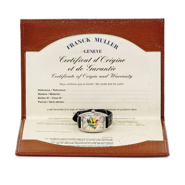 腕時計 フランクミュラー FRANCK MULLER トノウカーベックス ワールドワイド アジア 2852WW 自動巻き メンズ K18WG無垢 ユーラシア 青針