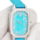 腕時計 ハリーウィンストン Harry Winston エメラルド EMEQHM18WW014 クオーツ レディース K18WG無垢 純正ダイヤ ターコイズカラー シェル
