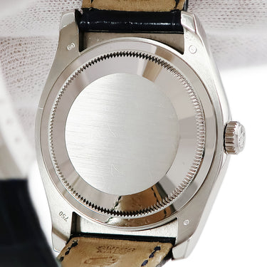 腕時計 ロレックス ROLEX デイトジャスト 36 116139 F番 自動巻き メンズ F番 K18WG無垢 ブルー 青 フルーテッドベゼル サンレイ