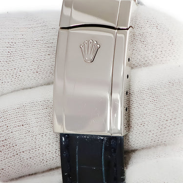 腕時計 ロレックス ROLEX デイトジャスト 36 116139 F番 自動巻き メンズ F番 K18WG無垢 ブルー 青 フルーテッドベゼル サンレイ