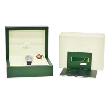 腕時計 ロレックス ROLEX デイトジャスト 36 116139 F番 自動巻き メンズ F番 K18WG無垢 ブルー 青 フルーテッドベゼル サンレイ