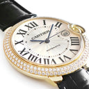 腕時計 カルティエ Cartier バロンブルー ドゥ カルティエ LM WE900751 自動巻き メンズ 純正ダイヤ シルバー ギョウシェ 青針