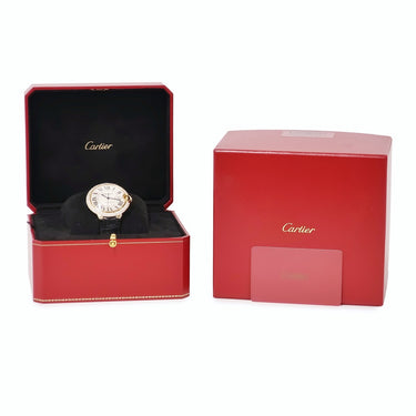 腕時計 カルティエ Cartier バロンブルー ドゥ カルティエ LM WE900751 自動巻き メンズ 純正ダイヤ シルバー ギョウシェ 青針