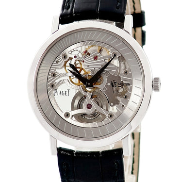 腕時計 ピアジェ PIAGET アルティプラノ G0A33115 手巻き メンズ K18WG無垢 シルバー スケルトン スモールセコンド 薄型