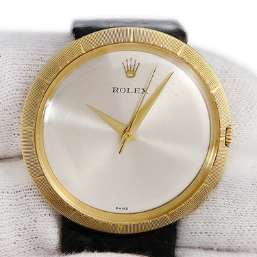 腕時計 ロレックス ROLEX UFO プレシジョン 9919 14番台 手巻き メンズ 14番台 K18YG無垢 シルバー ヴィンテージ ゼファーベゼル