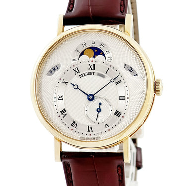 腕時計 ブレゲ BREGUET クラシック デイデイト ムーンフェイズ 7337BA/1E/9V6 自動巻き メンズ K18YG無垢 ブレゲ針 オフセンター