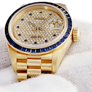 腕時計 ロレックス ROLEX デイトジャスト 26 69118ZS 93番 自動巻き レディース 93番台 K18YG無垢 純正ダイヤ＆サファイア