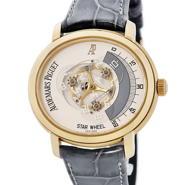 腕時計 オーデマピゲ AUDEMARS PIGUET ミレネリー スターホイール 25898BA/O/0003VE/01 自動巻き メンズ K18YG無垢 アイボリー 楕円形