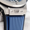 腕時計 ウブロ HUBLOT ビッグバン ウニコ チタニウム ブルー 421.NX.5170.RX 自動巻き メンズ OH済 フライバック クロノグラフ
