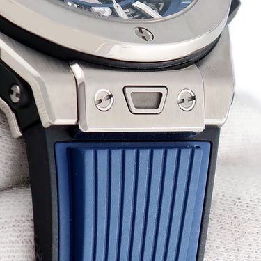 腕時計 ウブロ HUBLOT ビッグバン ウニコ チタニウム ブルー 421.NX.5170.RX 自動巻き メンズ OH済 フライバック クロノグラフ