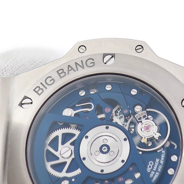 腕時計 ウブロ HUBLOT ビッグバン ウニコ チタニウム ブルー 421.NX.5170.RX 自動巻き メンズ OH済 フライバック クロノグラフ