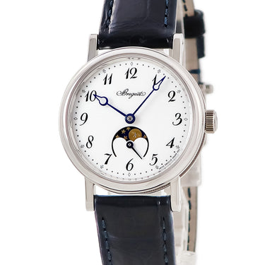腕時計 ブレゲ BREGUET クラシック ムーンフェイズ レディ 9087BB/29/964 自動巻き レディース K18WG無垢 ブレゲ針 コインエッジ