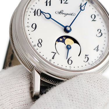 腕時計 ブレゲ BREGUET クラシック ムーンフェイズ レディ 9087BB/29/964 自動巻き レディース K18WG無垢 ブレゲ針 コインエッジ
