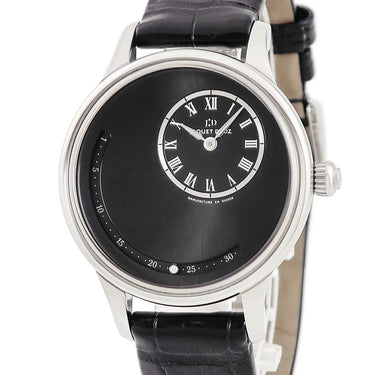腕時計 ジャケ・ドロー Jaquet Droz プティ ウール ミニット デイト アストラル J021010201 自動巻き メンズ 純正ダイヤ ブラック 黒