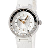 腕時計 ルイヴィトン LOUIS VUITTON タンブール ムーン デュアルタイム MM QA104Z クオーツ レディース シルバー GMT モノグラム