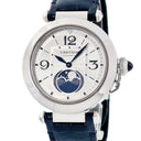 腕時計 カルティエ Cartier パシャ ドゥ カルティエ 41mm WSPA0030 自動巻き メンズ ムーンフェイズ シルバー ギョウシェ 青針