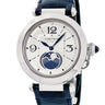 腕時計 カルティエ Cartier パシャ ドゥ カルティエ 41mm WSPA0030 自動巻き メンズ ムーンフェイズ シルバー ギョウシェ 青針