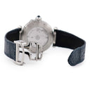腕時計 カルティエ Cartier パシャ ドゥ カルティエ 41mm WSPA0030 自動巻き メンズ ムーンフェイズ シルバー ギョウシェ 青針